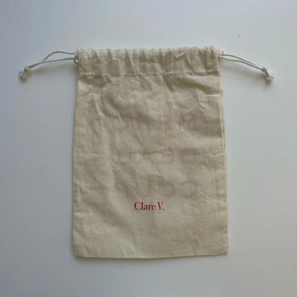 Clare V Adjustable Strap, Black | Cream Checker with Black Tabs, Nearly New! - Picture 7 of 8